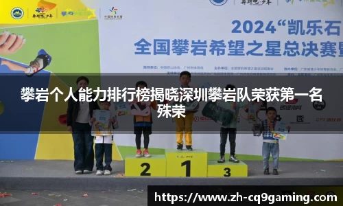 攀岩个人能力排行榜揭晓深圳攀岩队荣获第一名殊荣